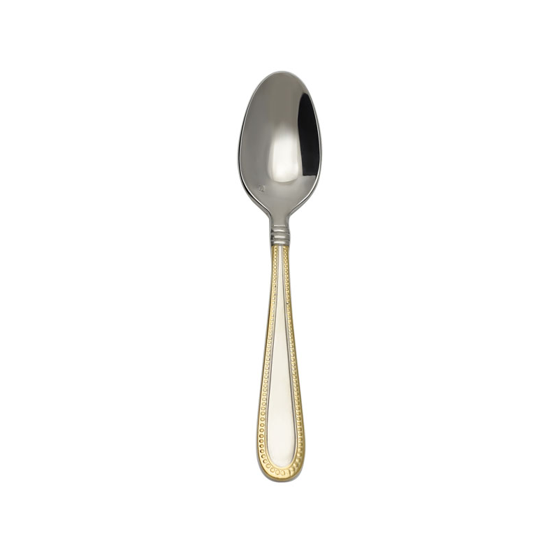 Caviar Gold Accent Dessert/Oval Soup Spoon, 7.3  w/stamp