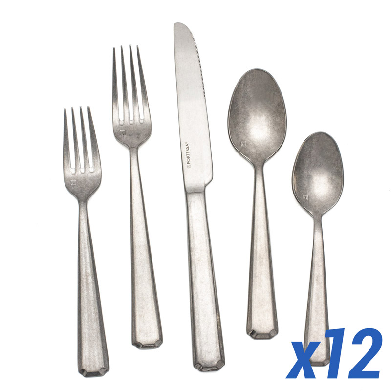 Valen Antiqued 60 Piece Service for 12