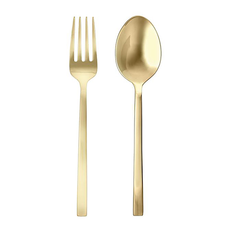 Ashton Brushed Gold 2 Piece Serving Set w/stamp