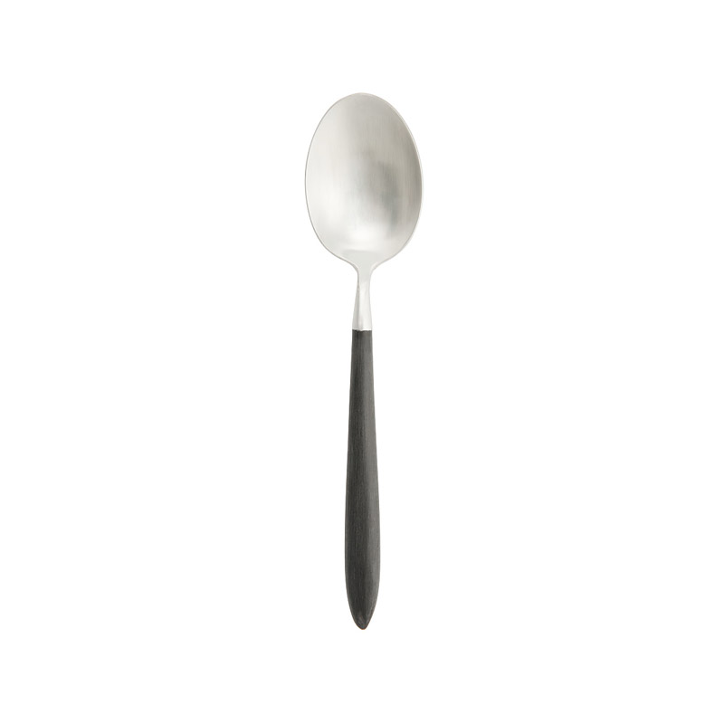 Velo Black/Brushed Dessert Spoon