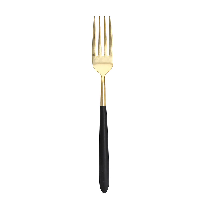 Velo Black/Gold Table Fork