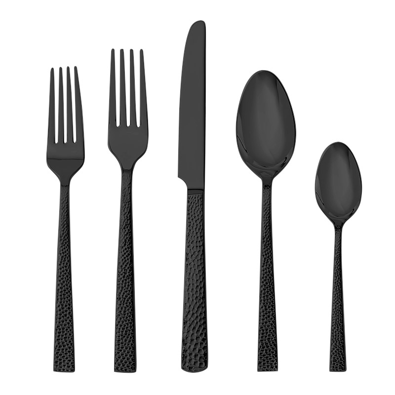 Nomad Brushed Black 5 Piece Place Setting