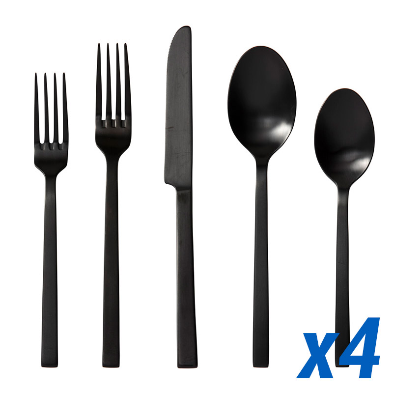 Viggo Black 20 Piece Service for 4