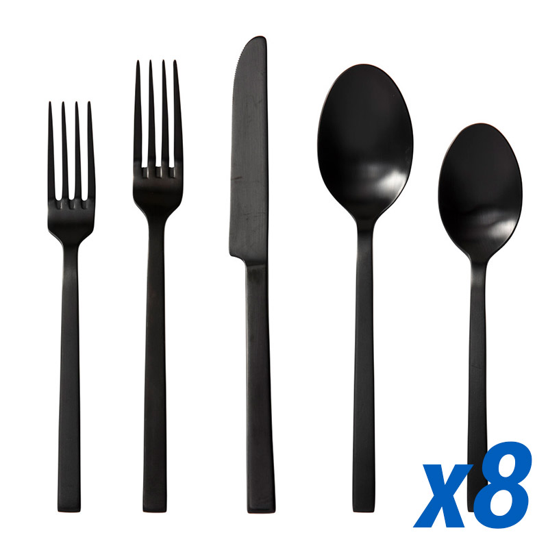 Viggo Black 40 Piece Service for 8