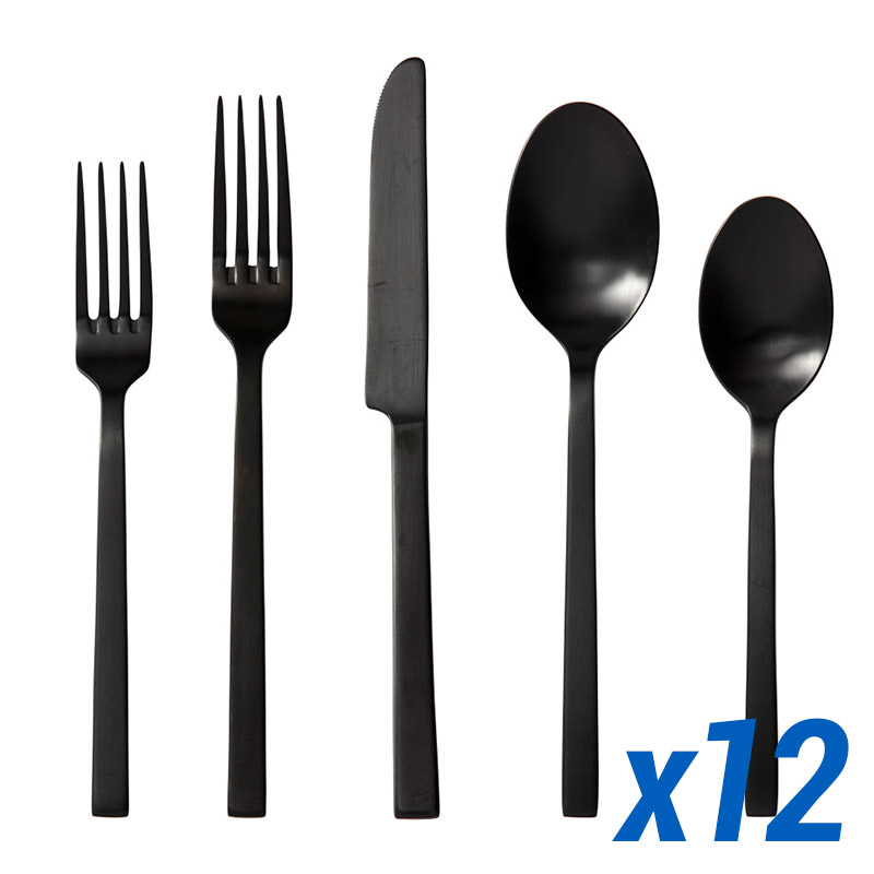 Viggo Black 60 Piece Service for 12