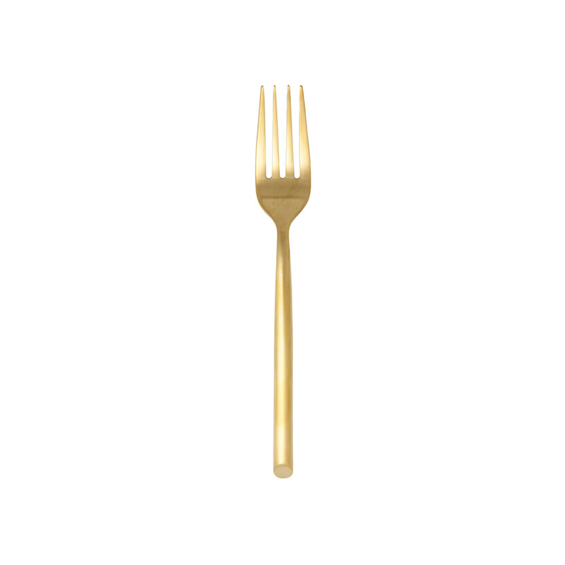 Capri Brushed Gold Dessert Fork