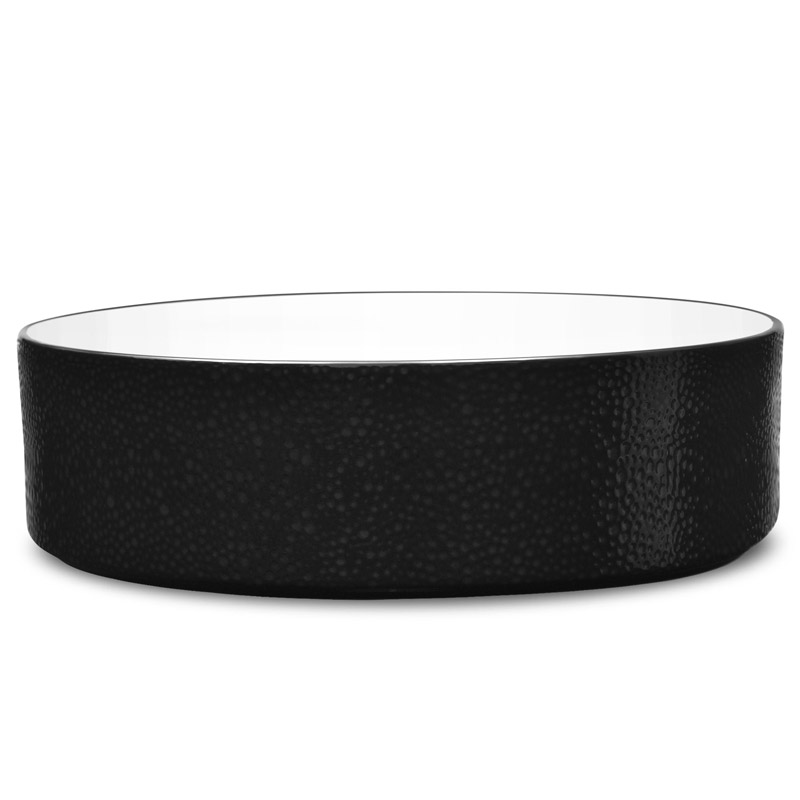 Colortex Stone Black Serving Bowl, Stax