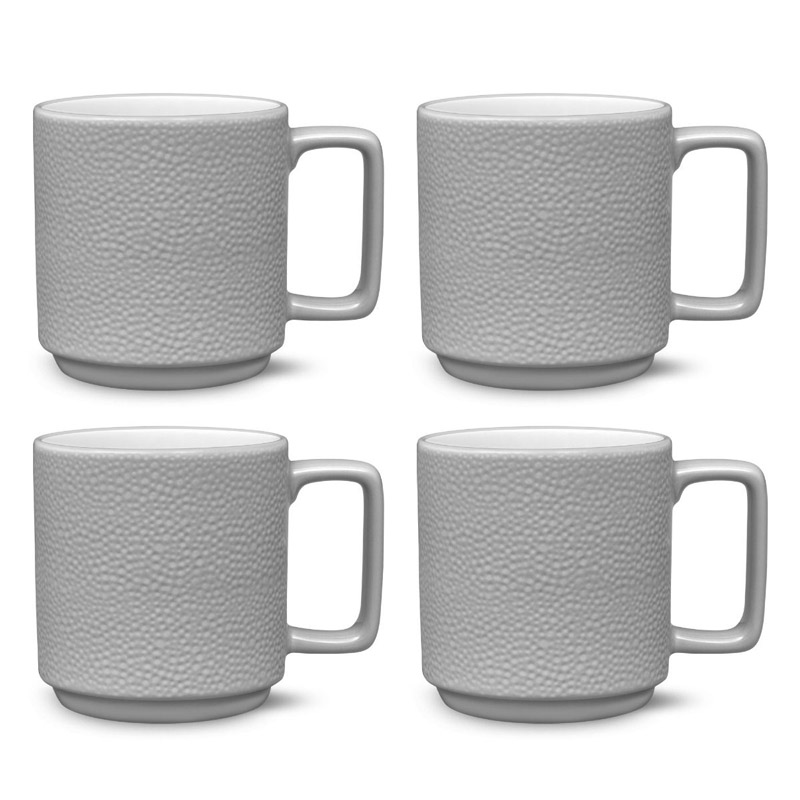 Colortex Stone Grey Mug Set of 4, Stax