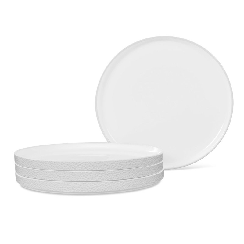 Colortex Stone White Small Plate Set of 4, Stax