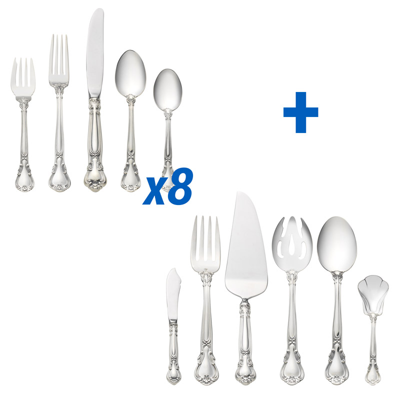 Chantilly 46pc Place Set, Oval Soup