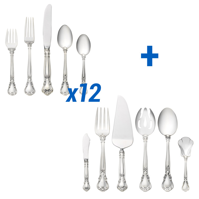 Chantilly 66pc Place Setting, Oval Soup