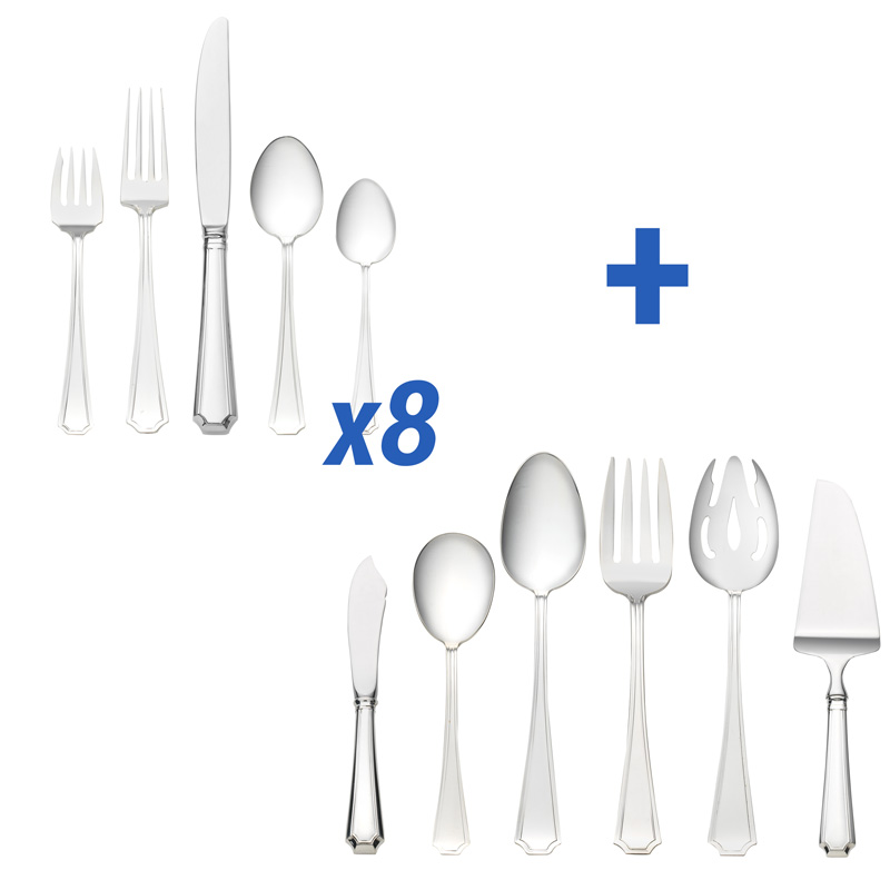 Fairfax 46pc Place Set, Oval Soup