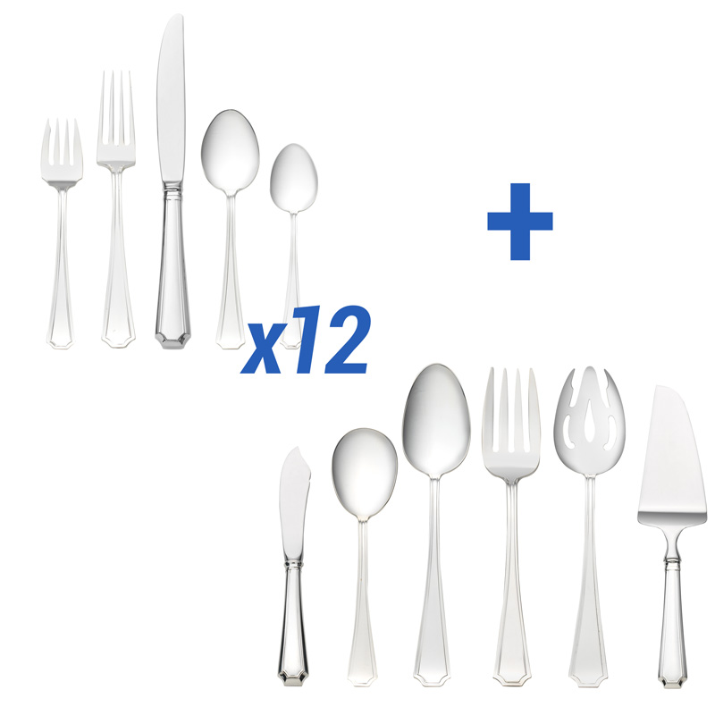 Fairfax Sterling 66pc Place Setting, Oval Soup