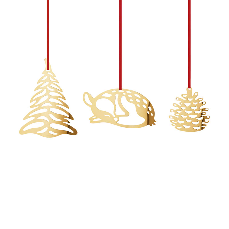 2023 Gold Tree, Deer and Pinecone Gift Set Georg Jensen