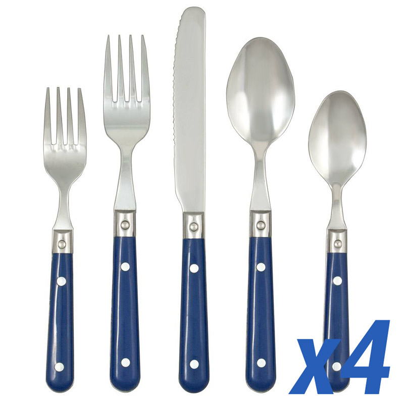 Le Prix Bright Blue 20pc Service for 4