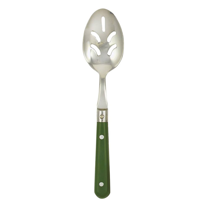 Le Prix Moss Green Pierced Serving Spoon