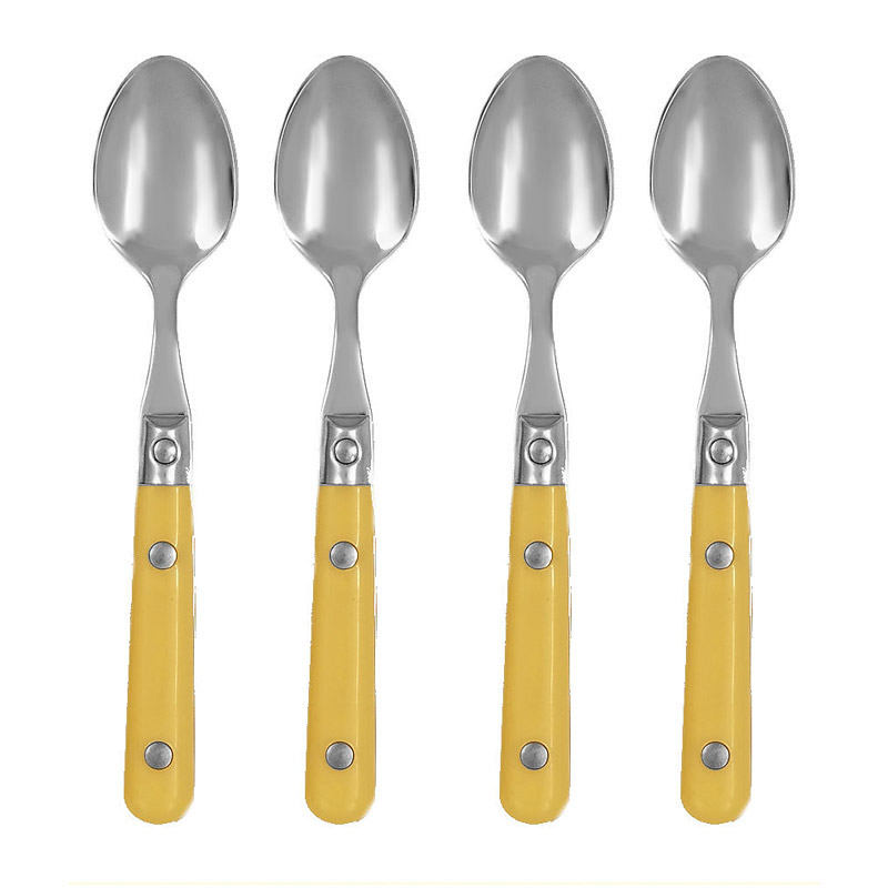 Le Prix Mimosa Yellow Demitasse Spoon, Set of 4