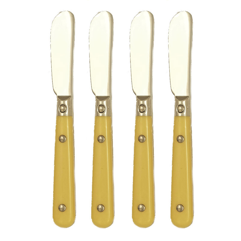 Le Prix Mimosa Yellow Butter Spreader Set of 4