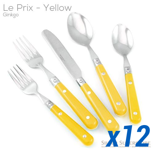 Le Prix Mimosa Yellow 60pc Service for 12