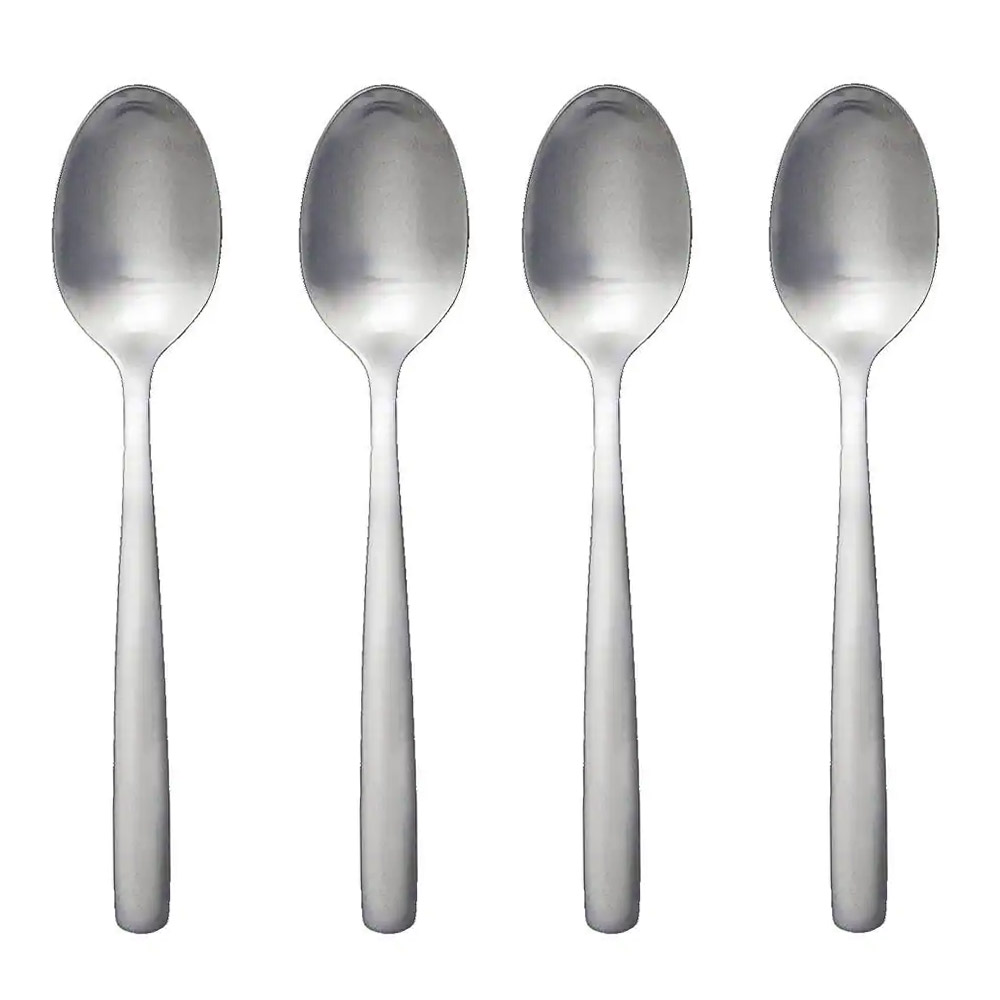 Simple Oval Soup Spoon, Set of 4