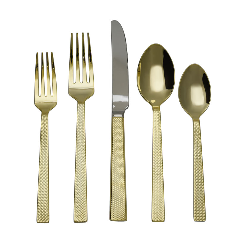 Harrington All Gold Stainless 5pc Place Setting