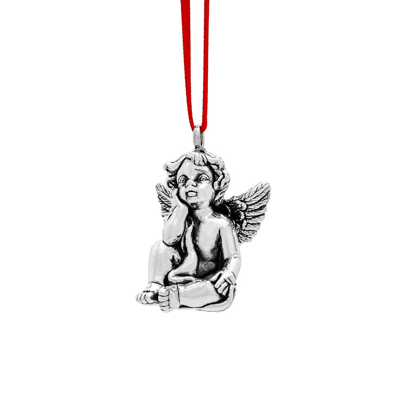 Pondering Cherub Pendant Ornament