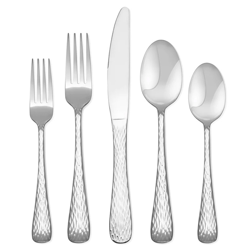 Melody Hammered 5pc Place Setting