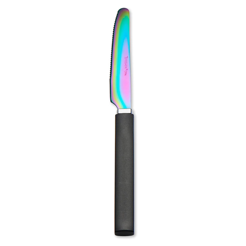 Rainbow Titanium Dinner Knife