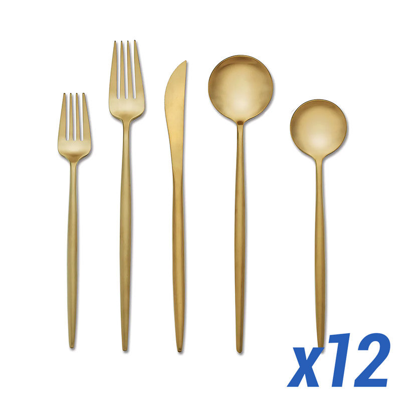 Zephyr Satin Gold 60pc Service for 12