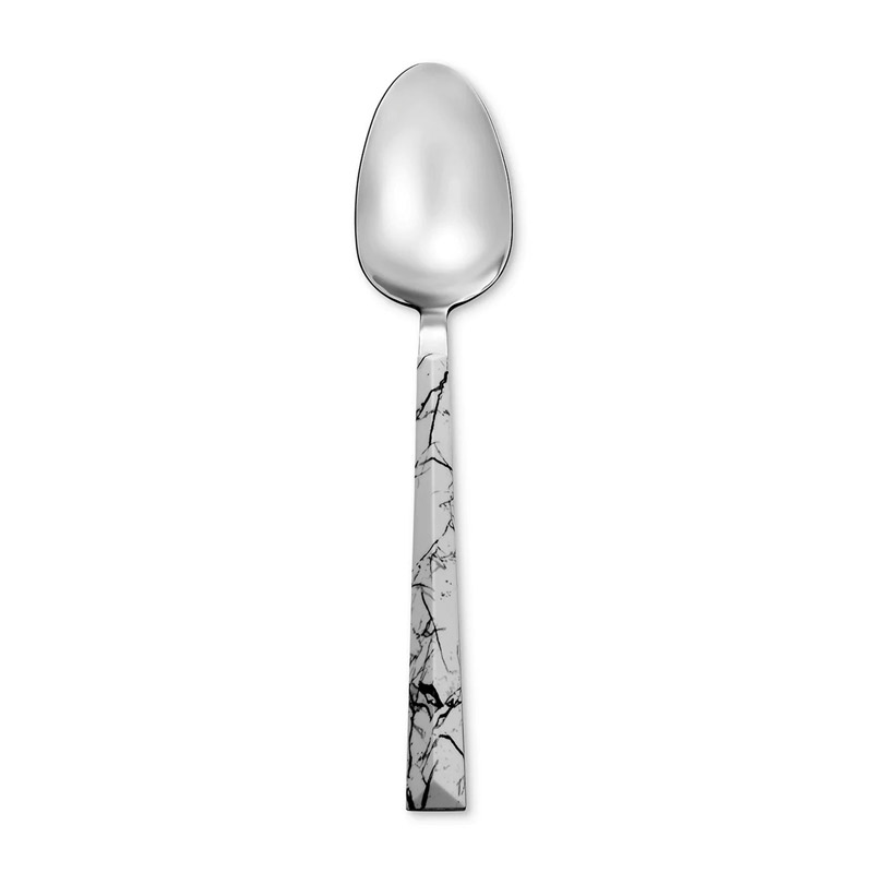 Dali White Marble Oval Soup Spoon