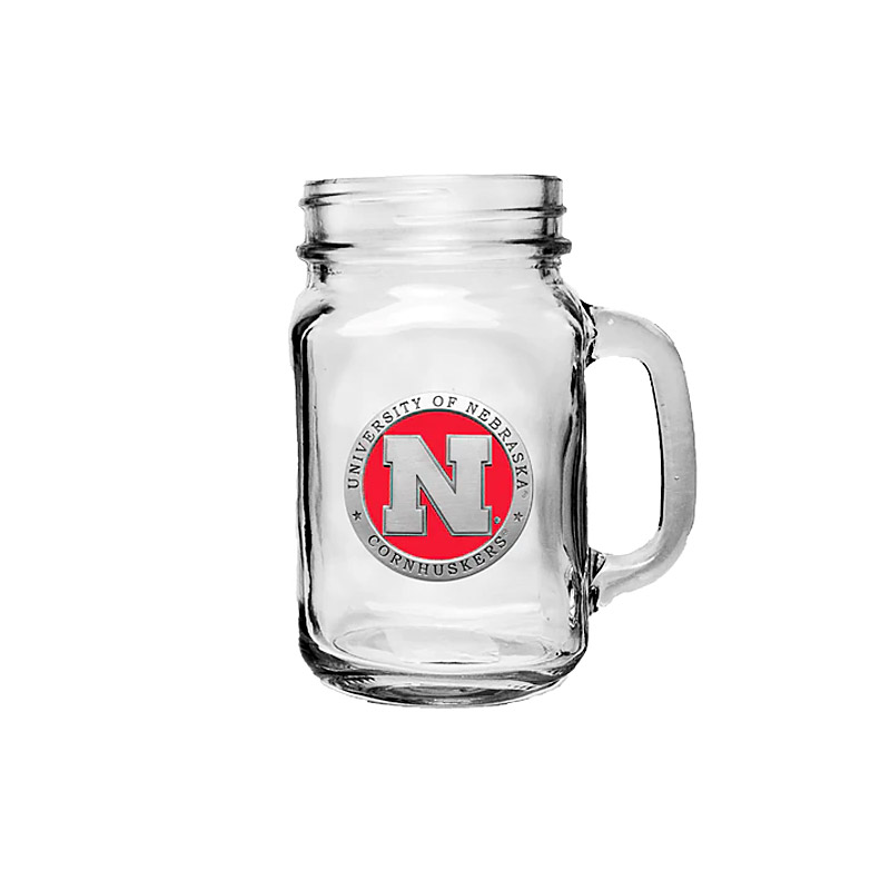 Mason Jar Mug, University of Nebraska, Color