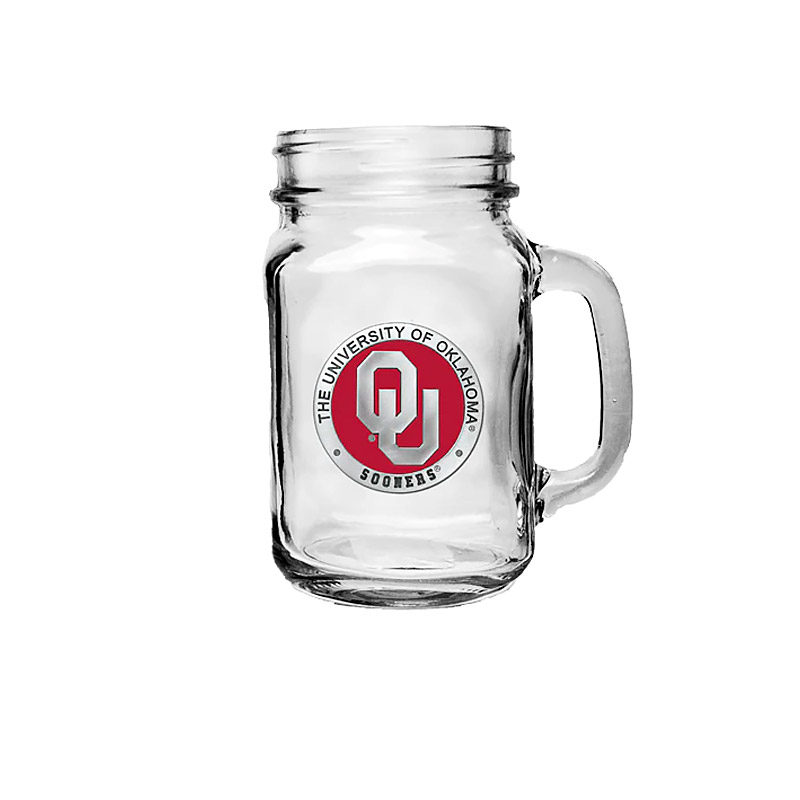 Mason Jar Mug, University of Oklahoma, Color