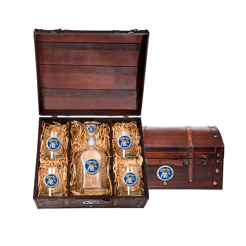 Decanter Chest Set, University of Kentucky, Color