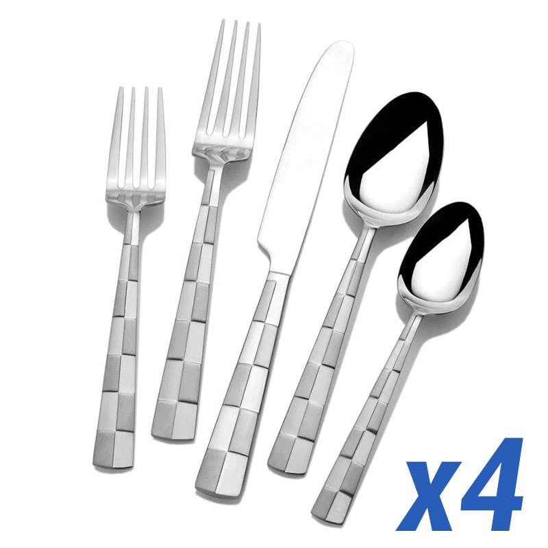 Checkered Frost 20 Piece Service for 4