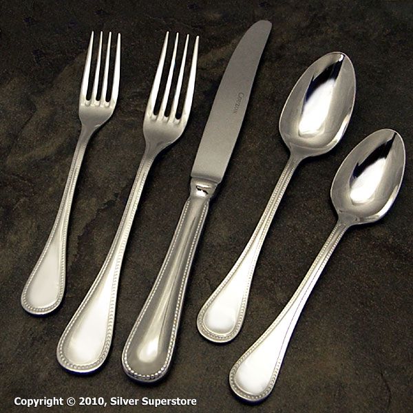 Le Perle 5pc Place Setting, Silverplate