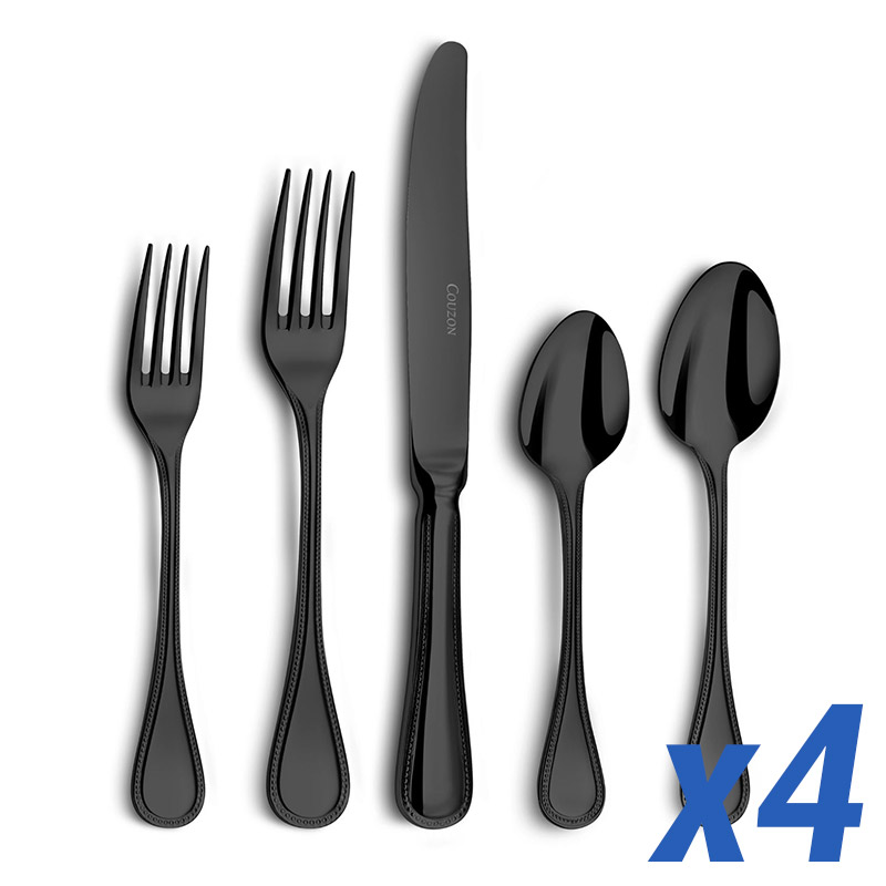 Le Perle Black PVD 20 Piece Service for 4