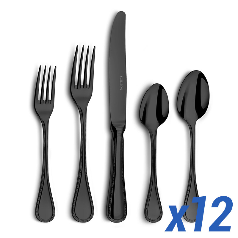 Le Perle Black PVD 60 Piece Service for 12