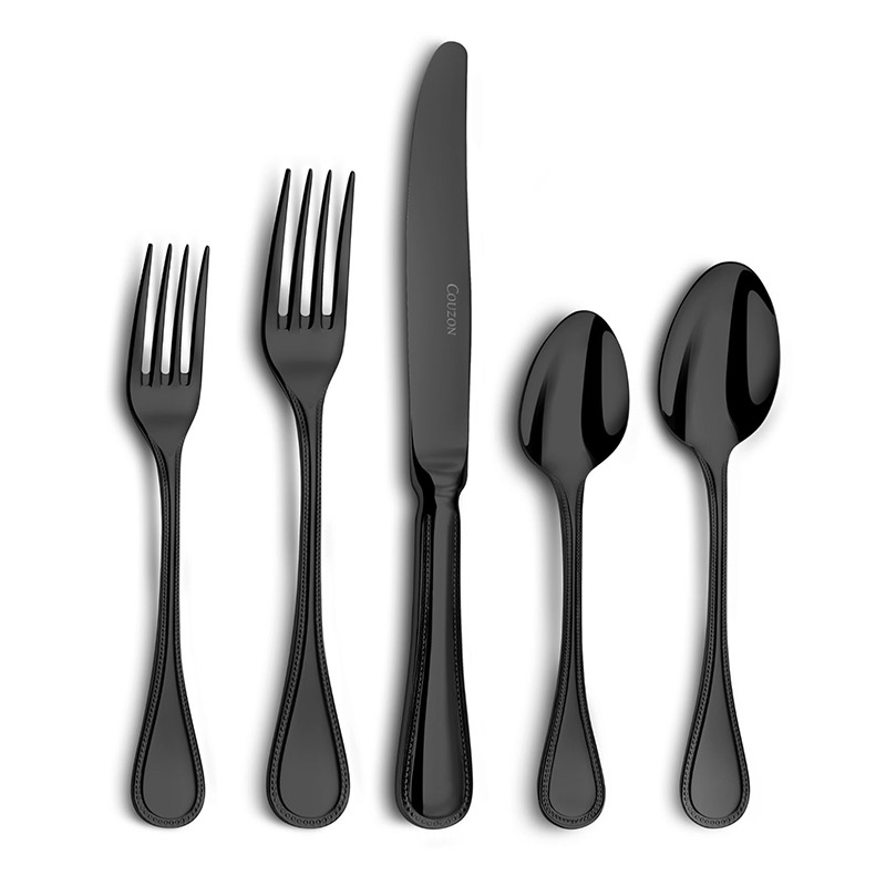 Le Perle Black PVD 5 Piece Place Setting