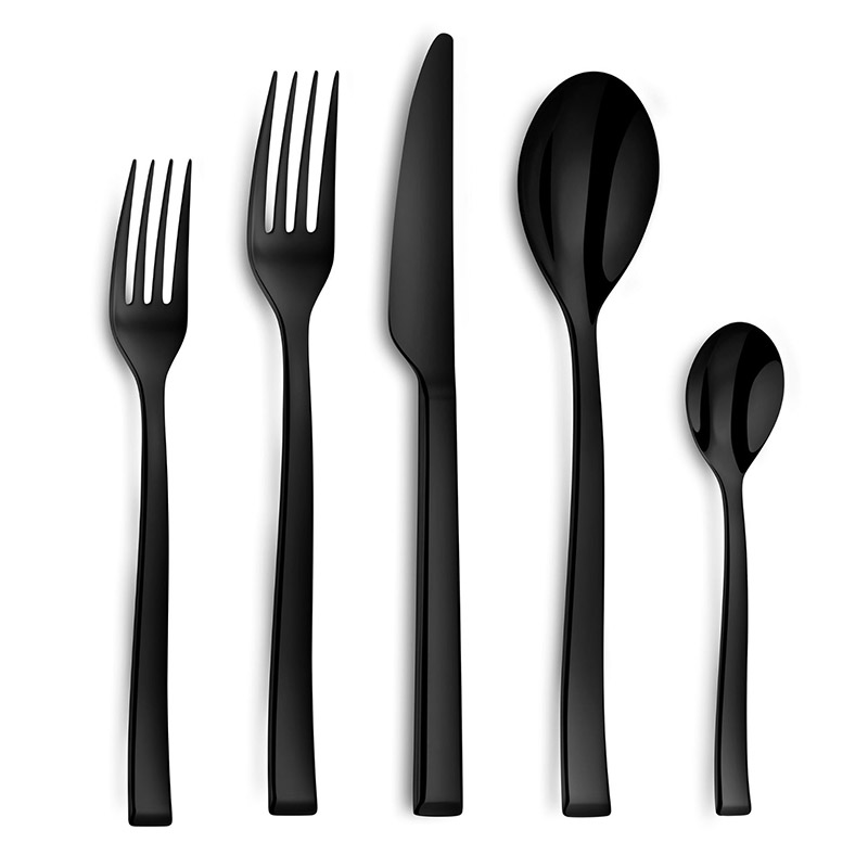 Side PVD Black 5 Piece Place Setting