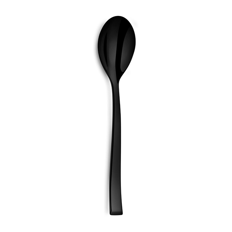 Side Black PVD Dessert/Soup Spoon