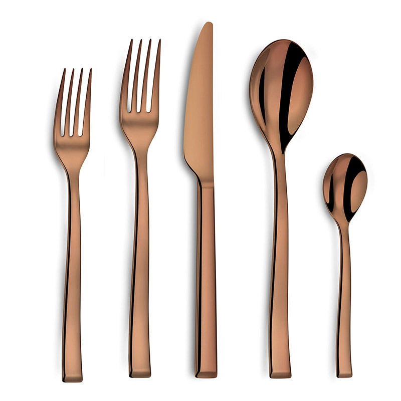 Side Copper PVD 5 Piece Place Setting