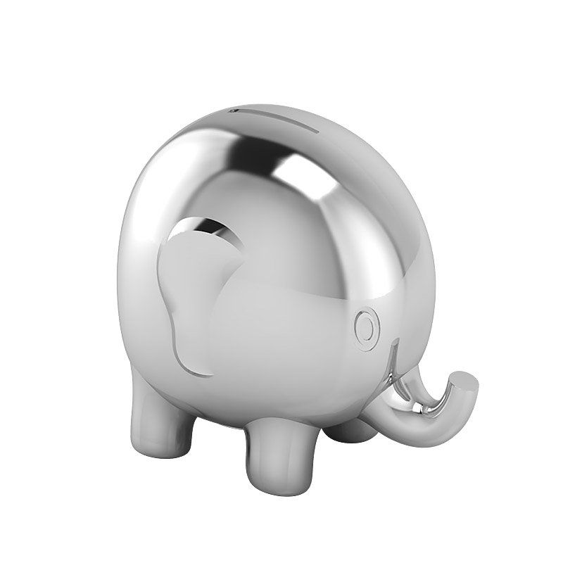 Elephant Baby Bank, Silverplate