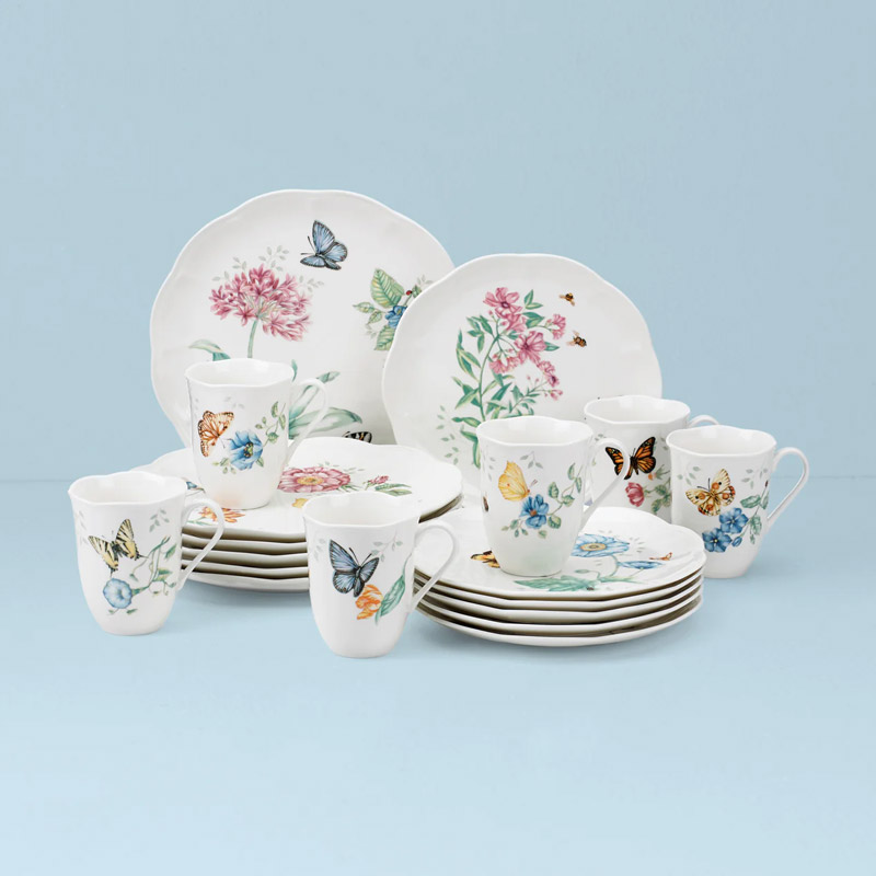 Lenox Butterfly Meadow 18pc Service for 6 SilverSuperstore silversuperstore