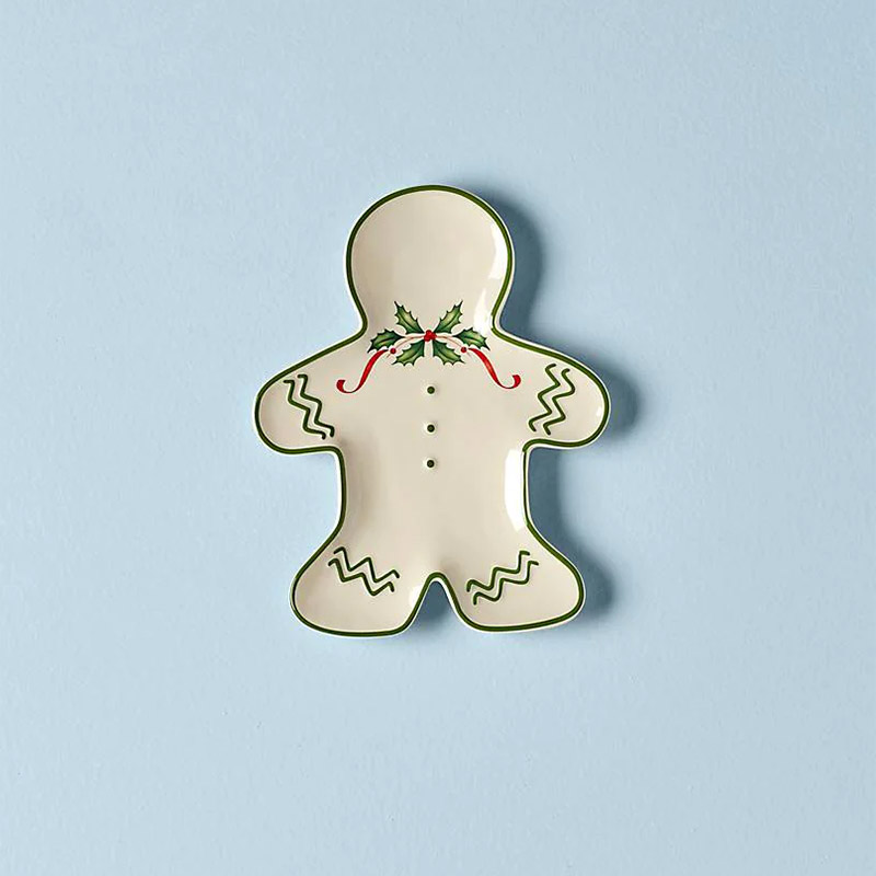 Holiday Gingerbread Man Accent Plate