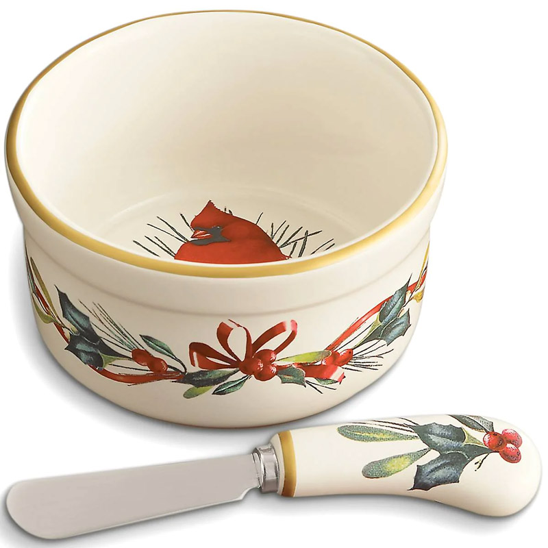 Dip Bowl with Spreader, 4.5in