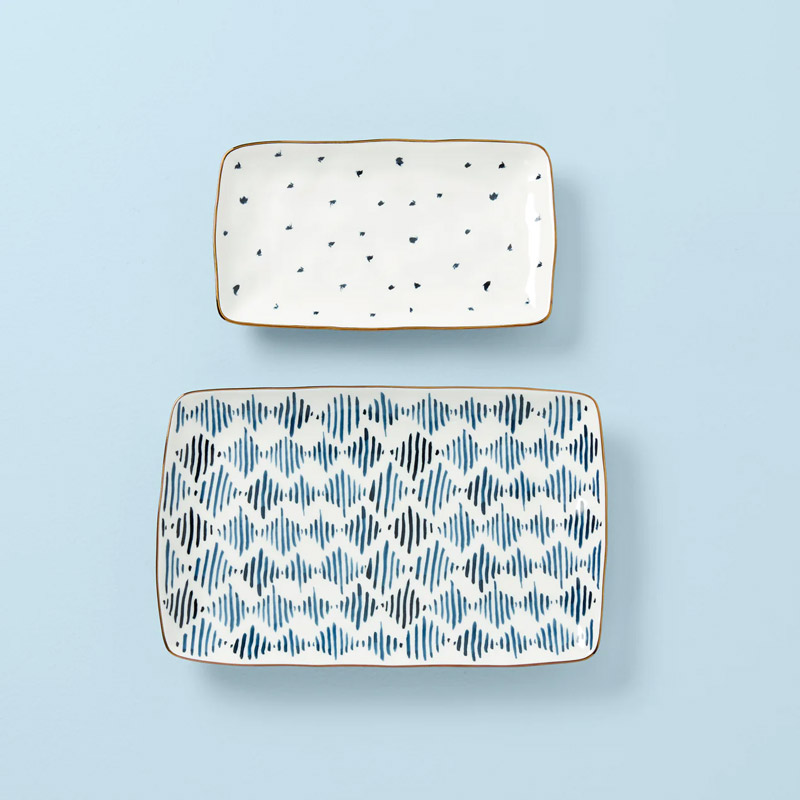 Blue Bay 2-Piece Nesting Platter Set