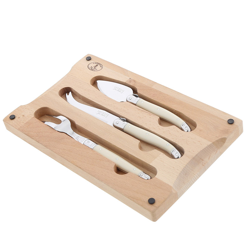 Lagiole Ivory 3 Piece Parmesan Cheese Set in Convertible Board