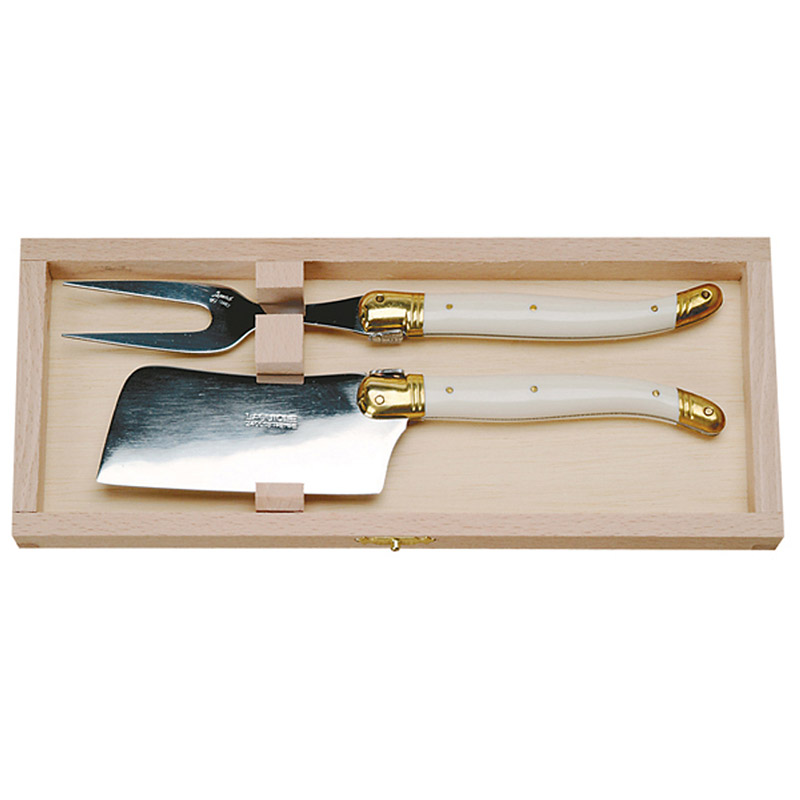 Laguiole Ivory 2 Piece Cheese Set