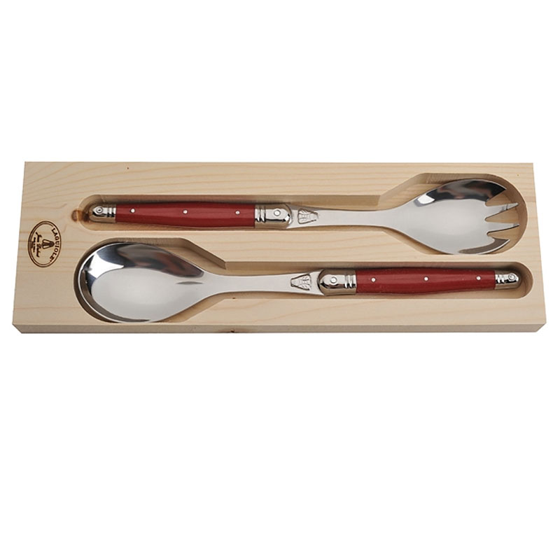 Red 2pc Salad Serving Set