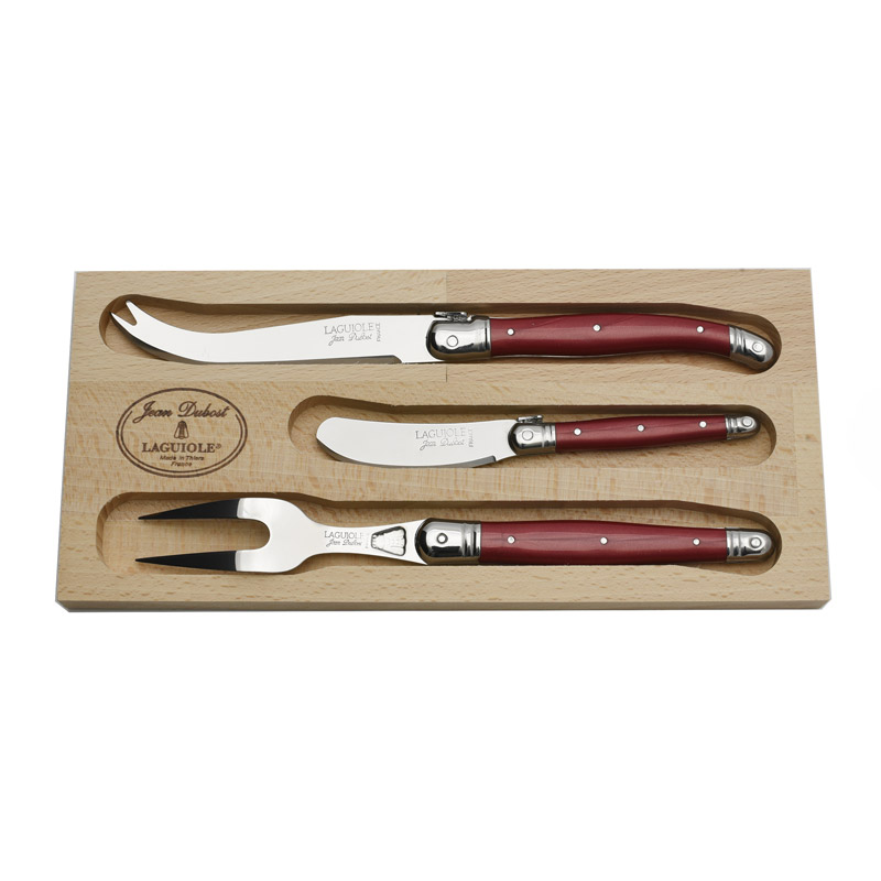 Red 3pc Cheese Set